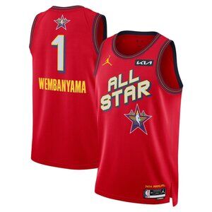Mens Victor Wembanyama Red 2025 All Star Stitched Jersey